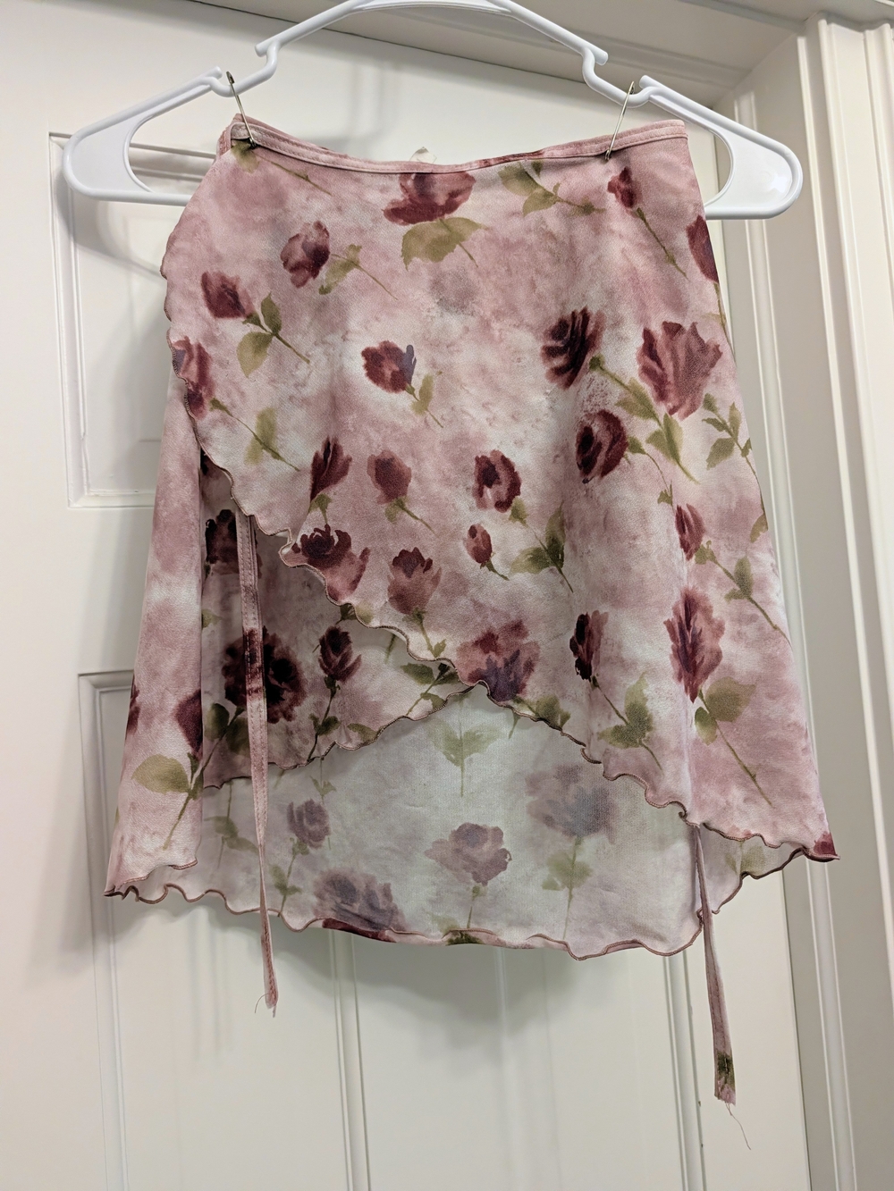Floral Pink Purple Wrap Ballet Skirt AXS